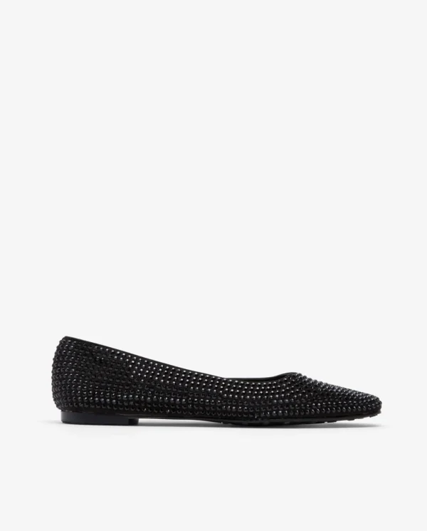 Cuplé Bailarina Strass Negro^Mujer Mocasines Y Bailarinas