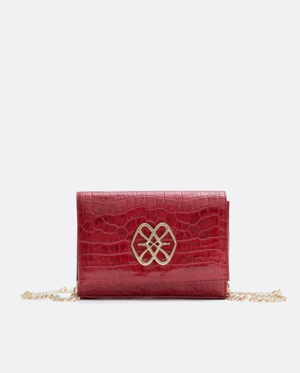 Cuplé Bandolera Mini Logo Cuple Napa Coco Rojo^Mujer Bandoleras