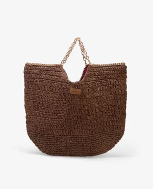 Cuplé Bolso Capazo Rafia Marron^Mujer Capazos