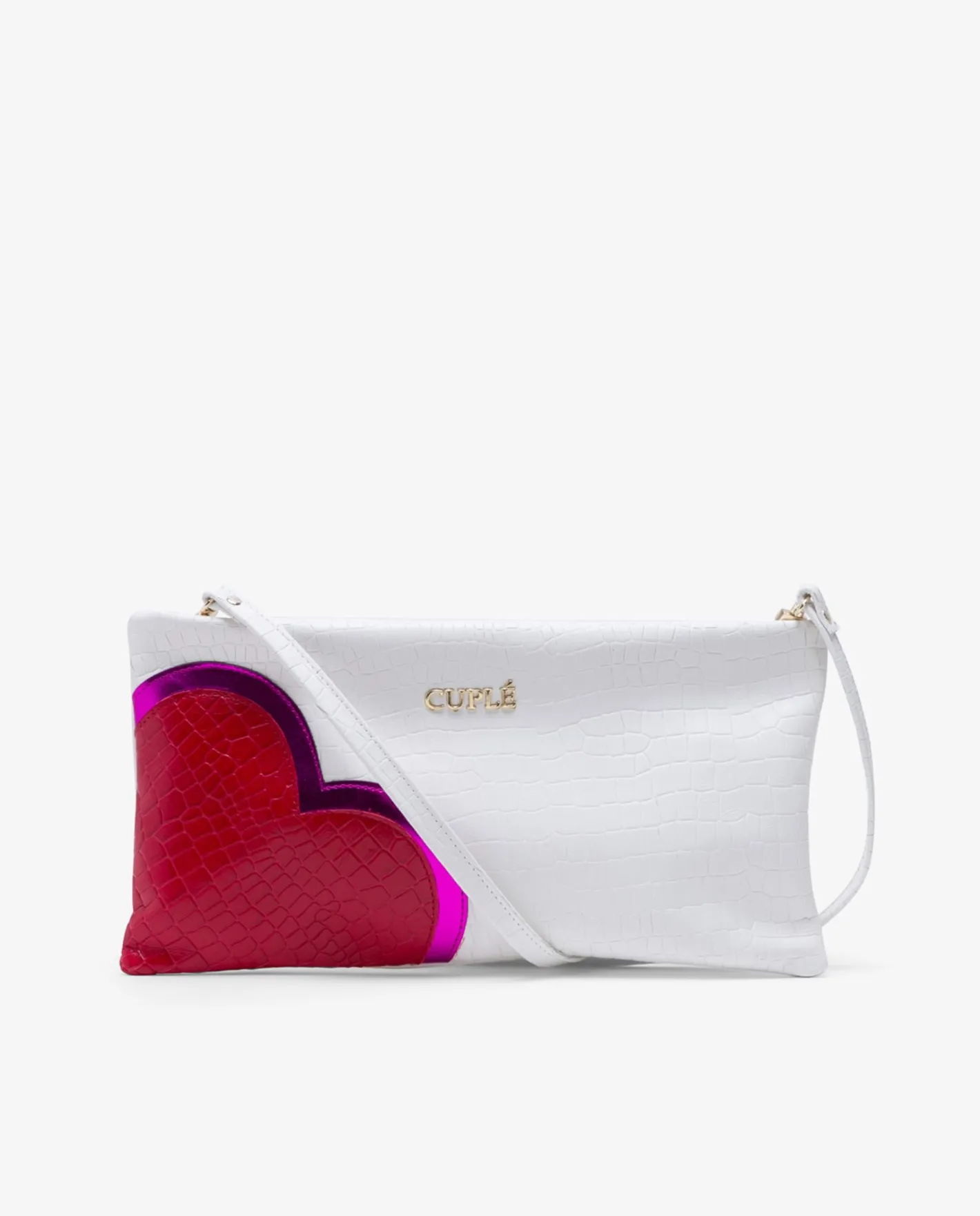 Cuplé Bolso Corazon Napa Coco Blanco^Mujer Bolsos Mano