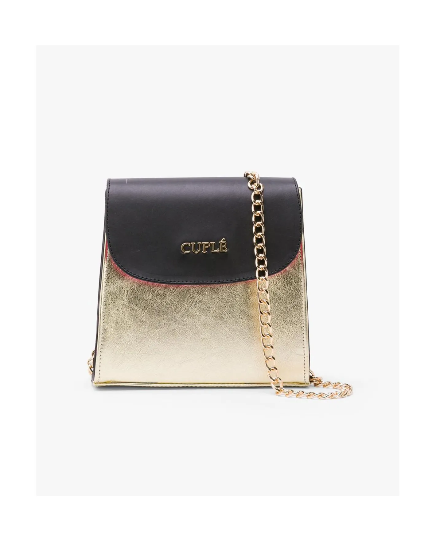 Cuplé Bolso Cruzar Piel Oro^Mujer Bandoleras