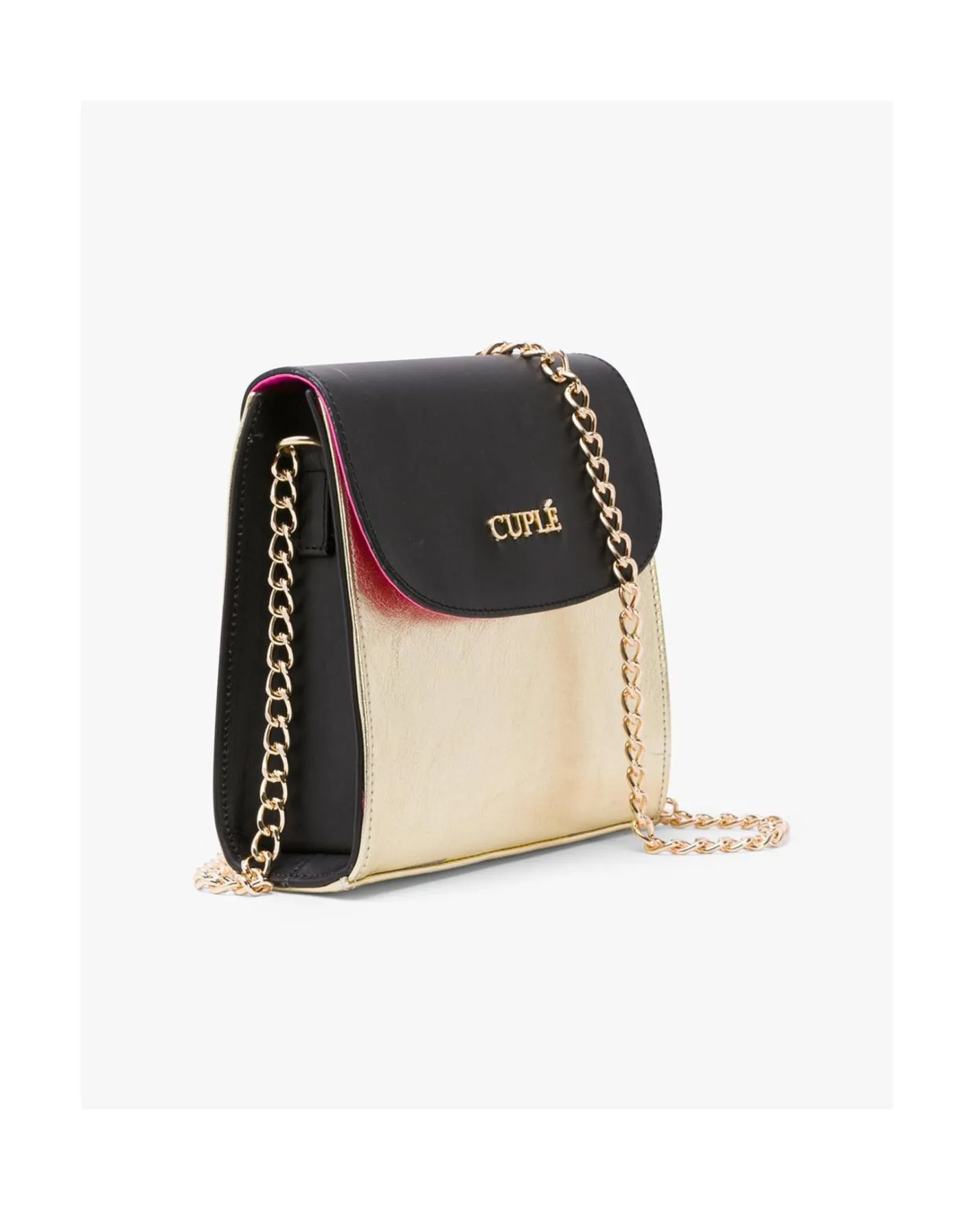 Cuplé Bolso Cruzar Piel Oro^Mujer Bandoleras