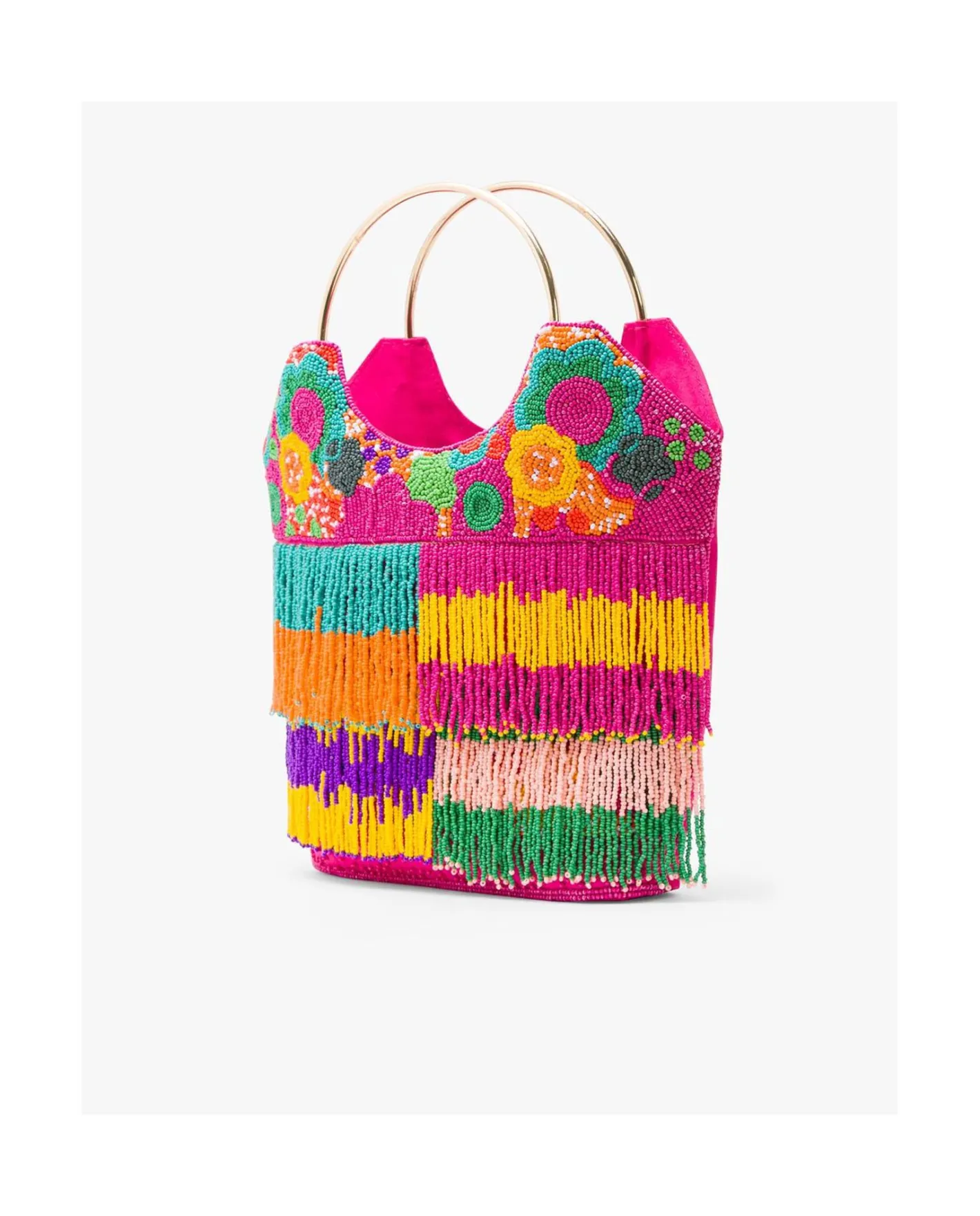 Cuplé Bolso Flecos Cuentas Multicolor^Mujer Shoppers Y Bolsos Hombro
