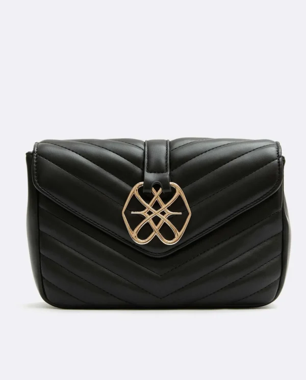 Cuplé Bolso Satchel Con Cadena Piek Tecnopiel Negro^Mujer Bandoleras