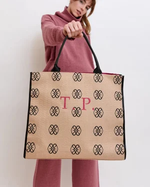 Cuplé Bolso Shopper Personalizado Logos Rectos Tejido Es^Mujer Shoppers Y Bolsos Hombro