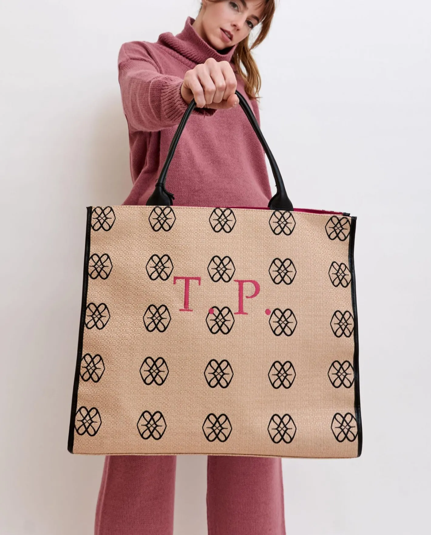 Cuplé Bolso Shopper Personalizado Logos Rectos Tejido Es^Mujer Shoppers Y Bolsos Hombro