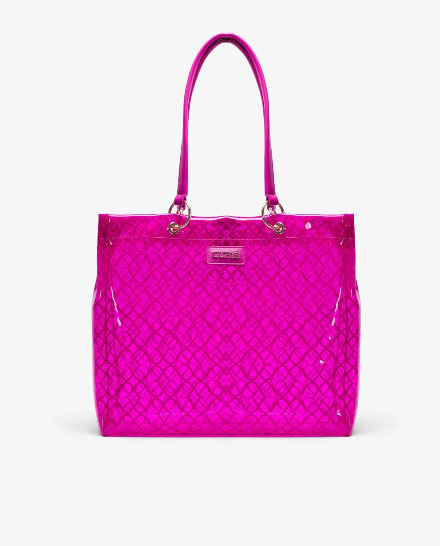 Cuplé Bolso Tote Vinilo Fucsia^Mujer Shoppers Y Bolsos Hombro
