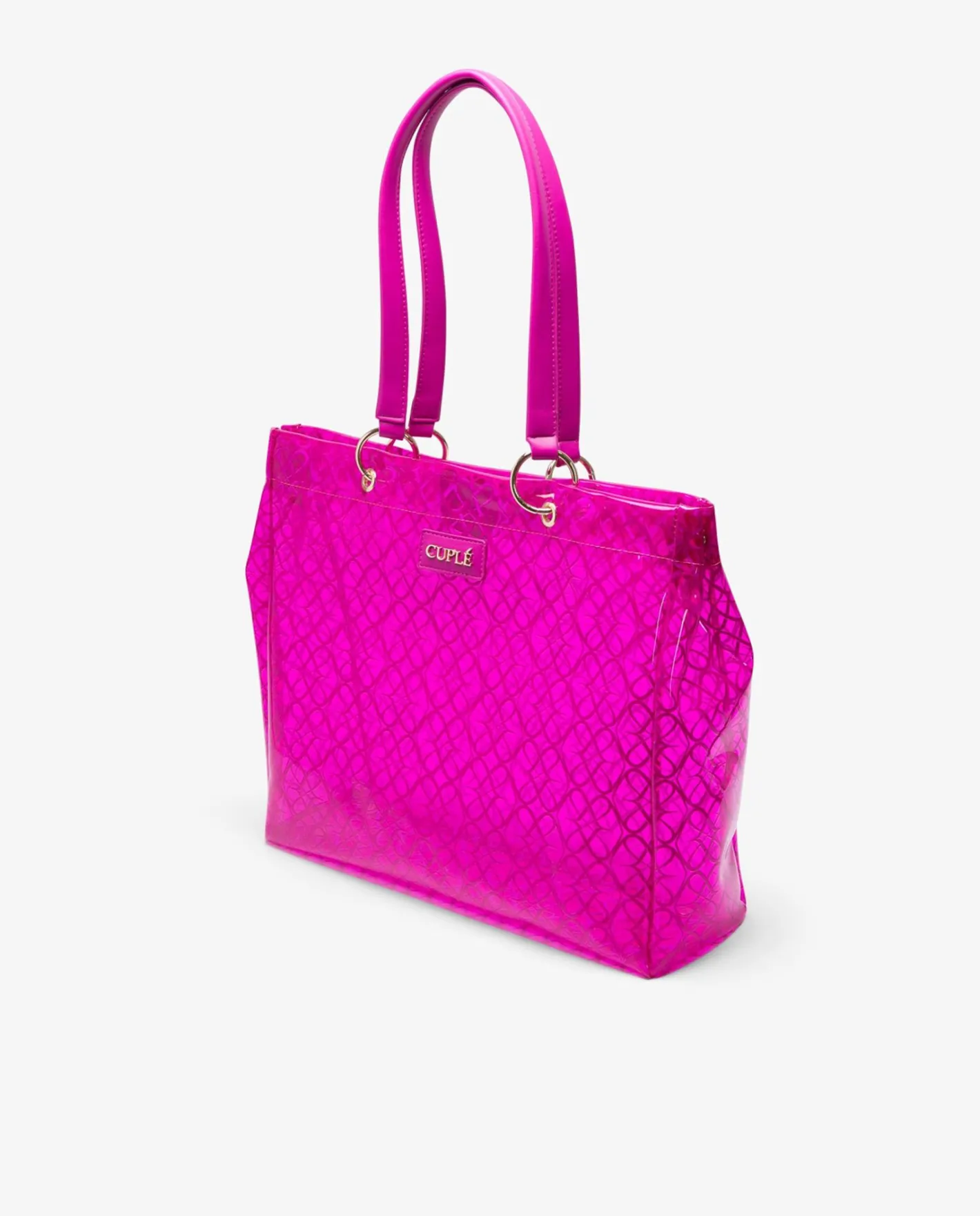 Cuplé Bolso Tote Vinilo Fucsia^Mujer Shoppers Y Bolsos Hombro