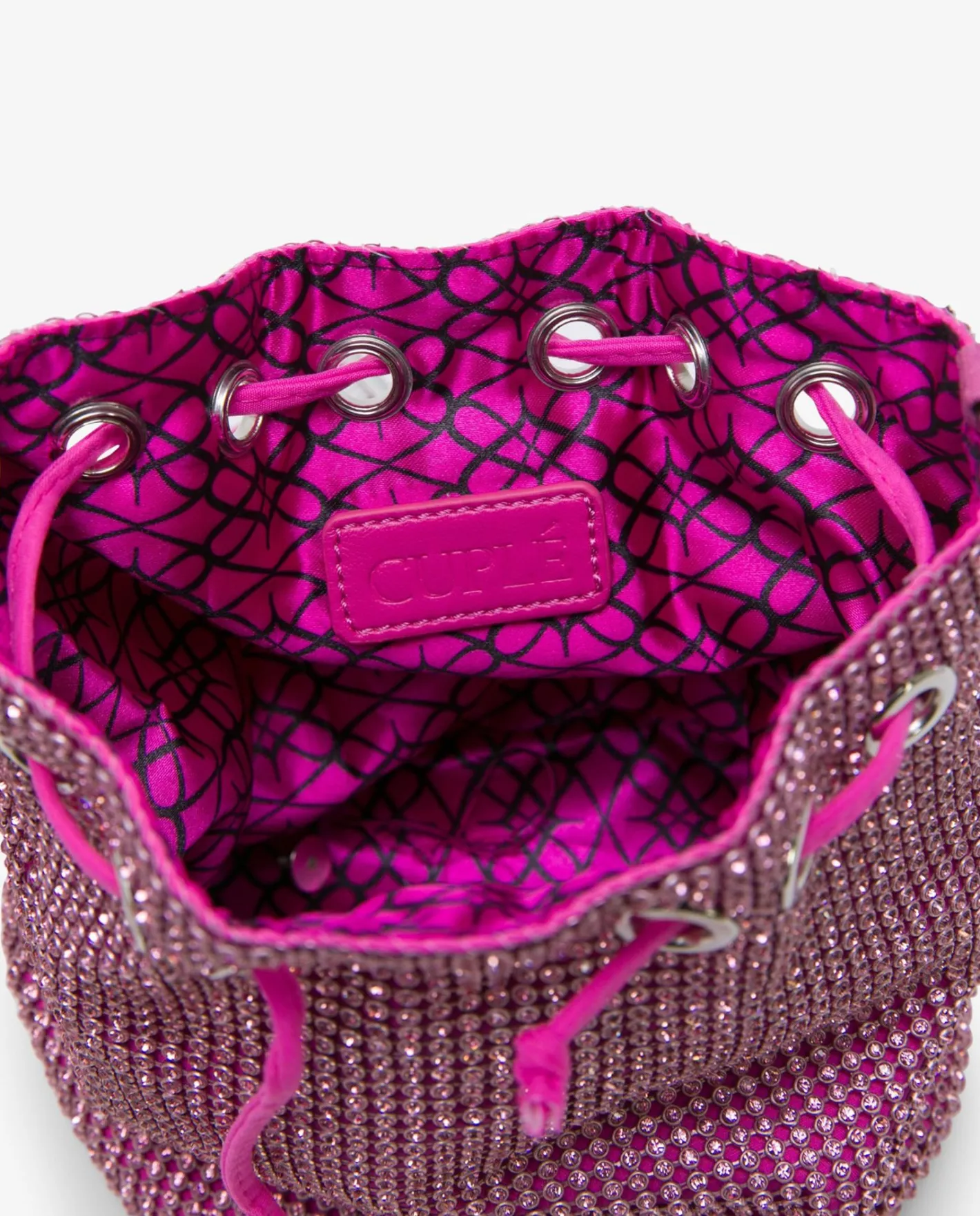 Cuplé Bombonera Strass Fucsia^Mujer Bolsos Mano