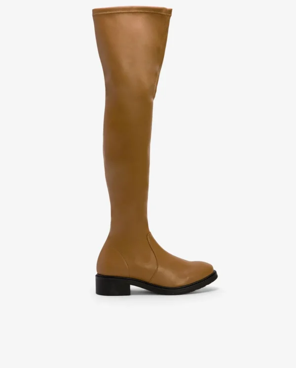 Cuplé Bota Alta Tecnopiel Cuero^Mujer Botas Y Botines