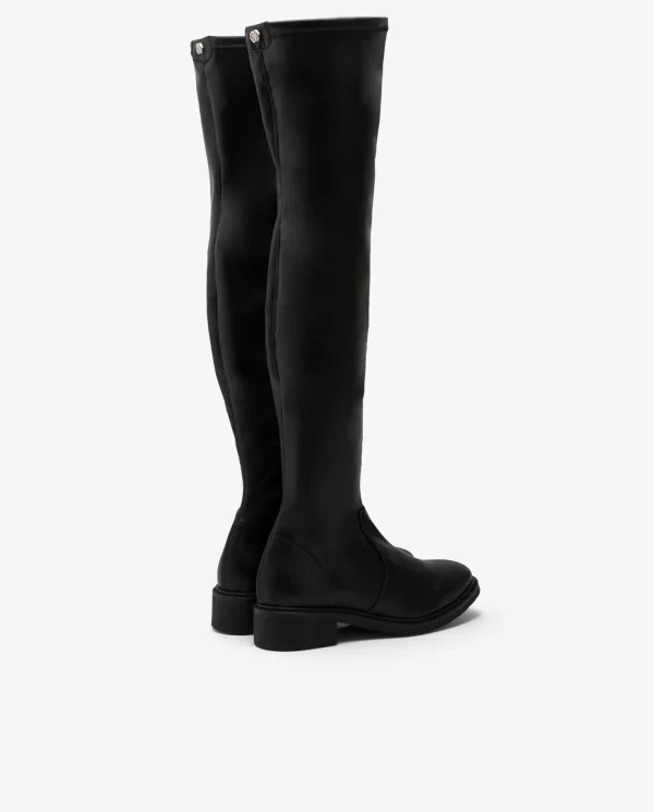 Cuplé Bota Alta Tecnopiel Negro^Mujer Botas Y Botines