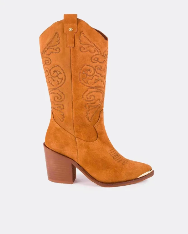 Cuplé Bota Cow Serraje Cuero^Mujer Botas Y Botines