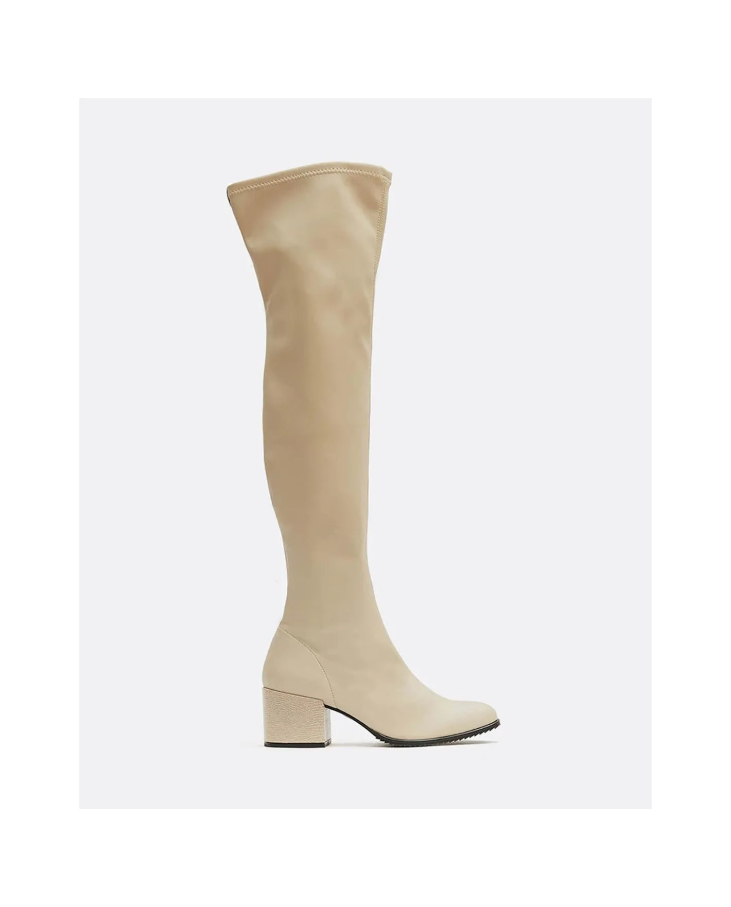 Cuplé Bota Mosquetera Strech Napa Licra Camel^Mujer Botas Y Botines