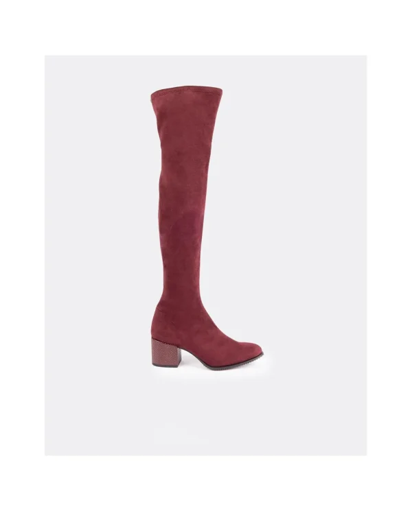 Cuplé Bota Strech Burdeos^Mujer Botas Y Botines