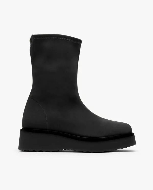 Cuplé Botin Calcetin Licra Strech Negro^Mujer Botas Y Botines