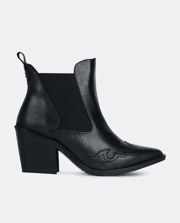 Cuplé Botin Cow Boy Napa Negro^Mujer Botas Y Botines