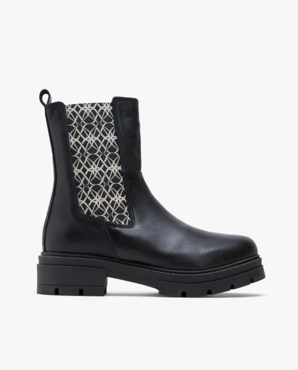 Cuplé Botin Elastico Napa Negro^Mujer Botas Y Botines