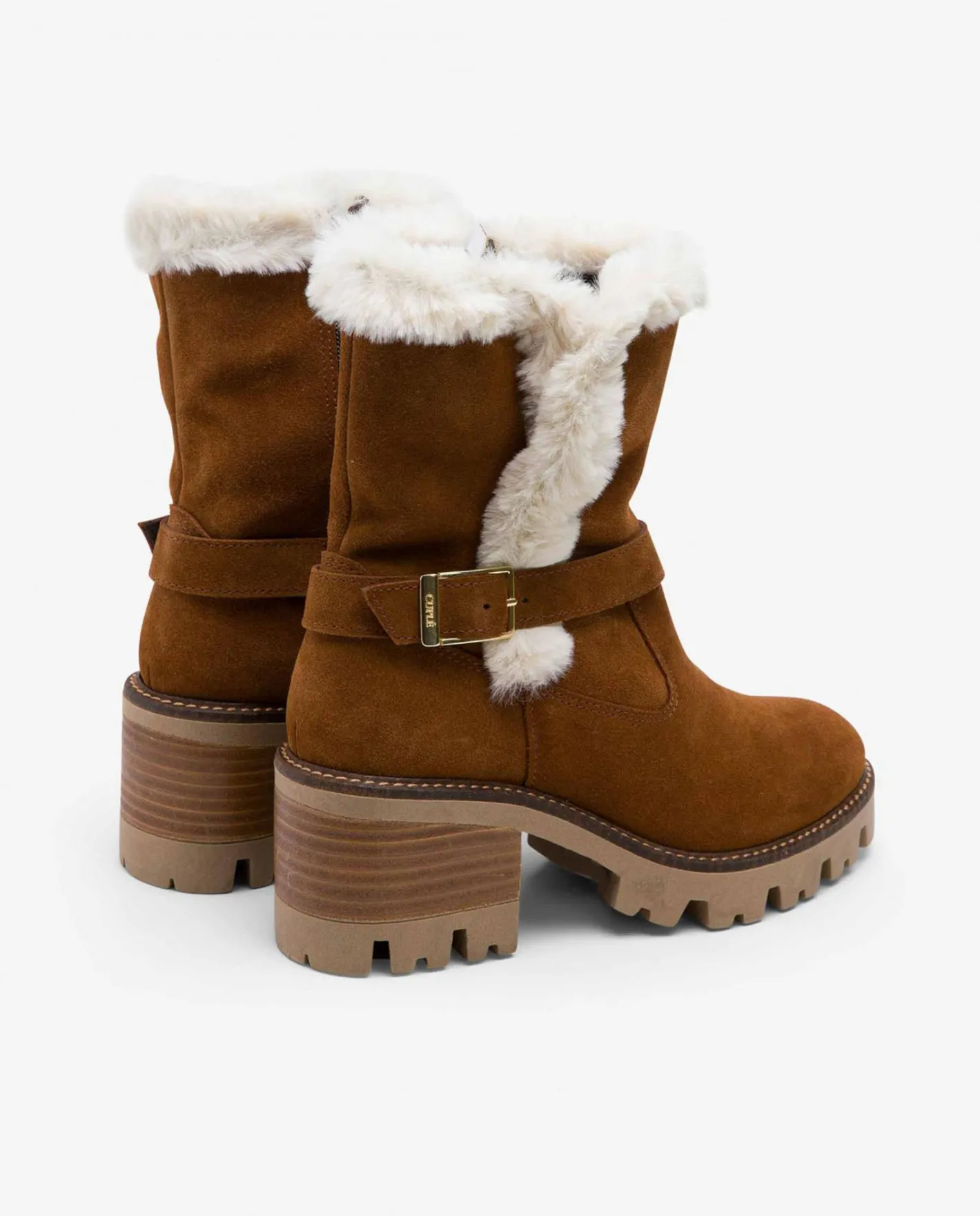 Cuplé Botin Hebilla Serraje Cuero^Mujer Botas Y Botines