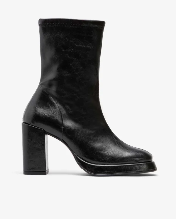 Cuplé Botin Plataforma Tecnopiel Negro^Mujer Botas Y Botines