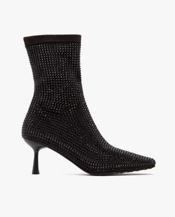 Cuplé Botin Strass T/F Licra Strech Negro^Mujer Botas Y Botines