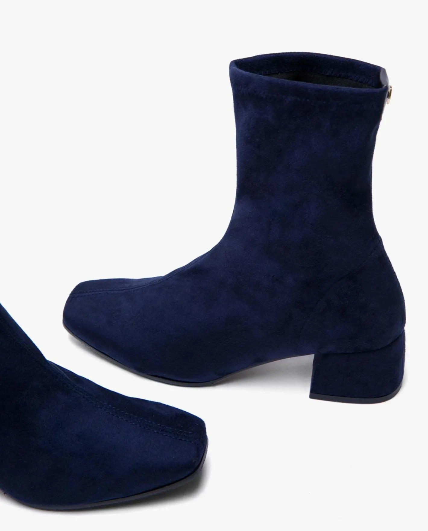 Cuplé Botin Ultrasuede Strech Marino^Mujer Botas Y Botines