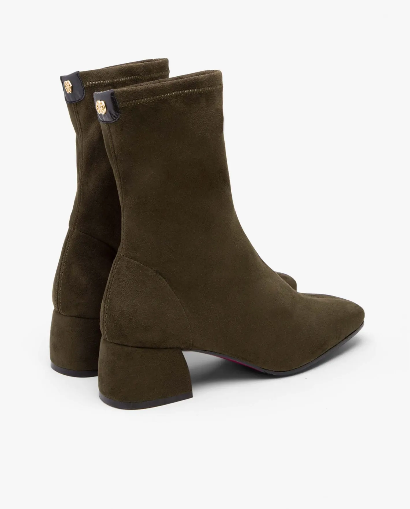 Cuplé Botin Ultrasuede Strech Verde^Mujer Botas Y Botines