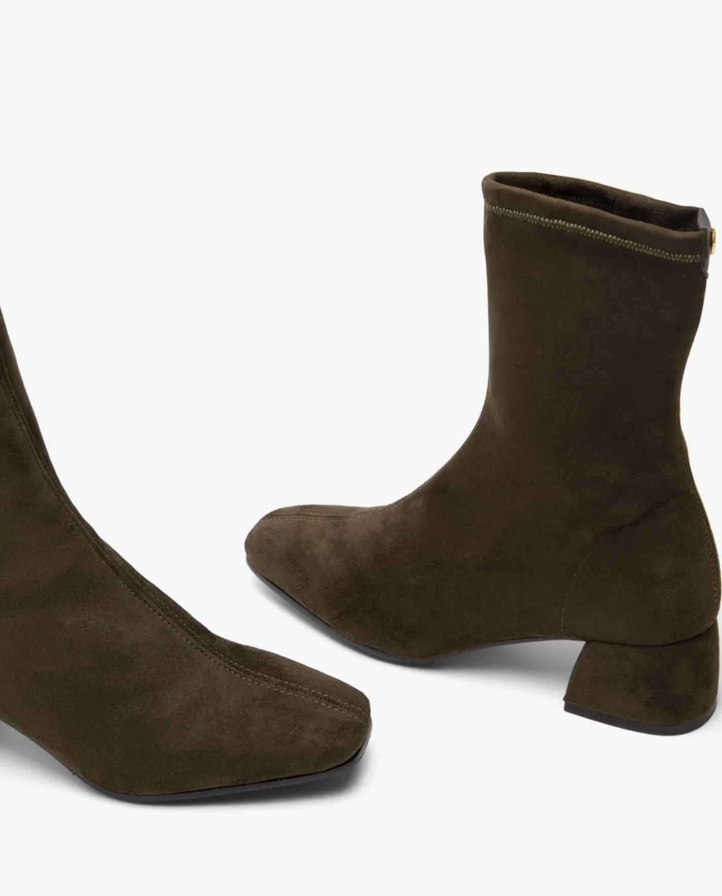 Cuplé Botin Ultrasuede Strech Verde^Mujer Botas Y Botines