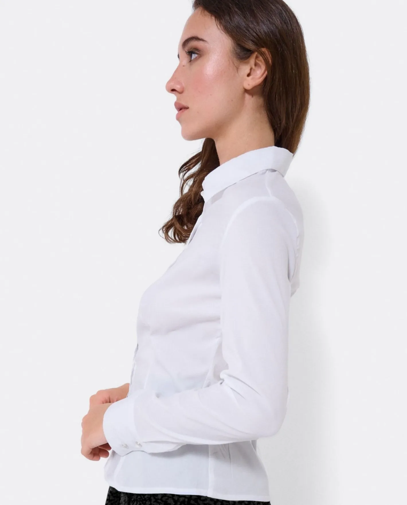 Cuplé Camisa Entallada Popelin Blanco^Mujer Camisas Y Tops