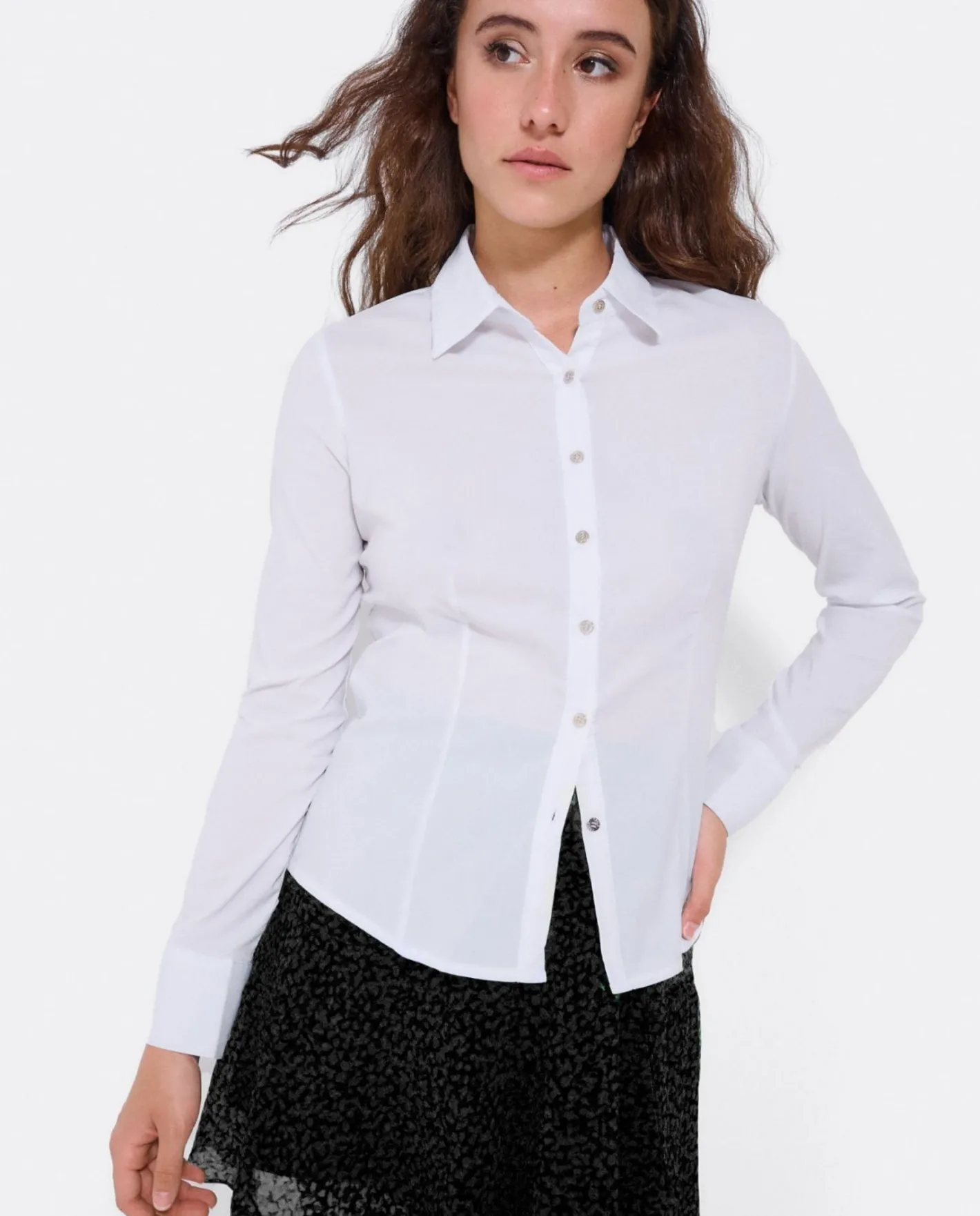 Cuplé Camisa Entallada Popelin Blanco^Mujer Camisas Y Tops