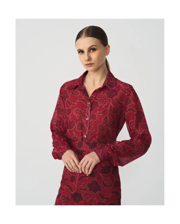 Cuplé Camisa Gasa Estampado Flor Cool^Mujer Camisas Y Tops