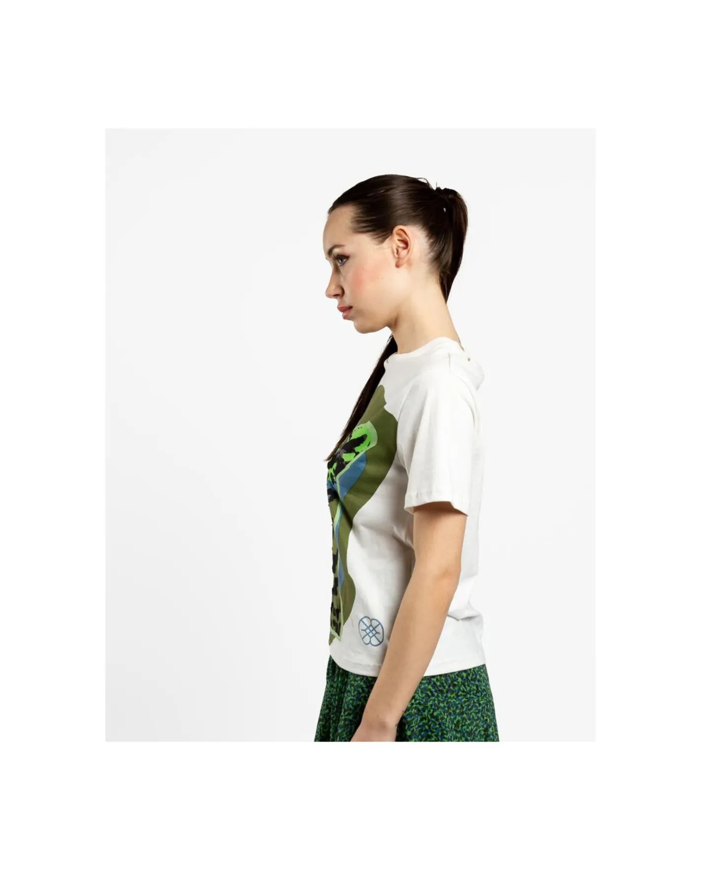 Cuplé Camiseta Leopardo Algodon Blanco^Mujer Camisas Y Tops