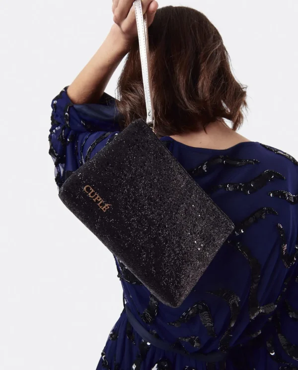 Cuplé Cartera Glitter Negro^Mujer Bolsos Mano