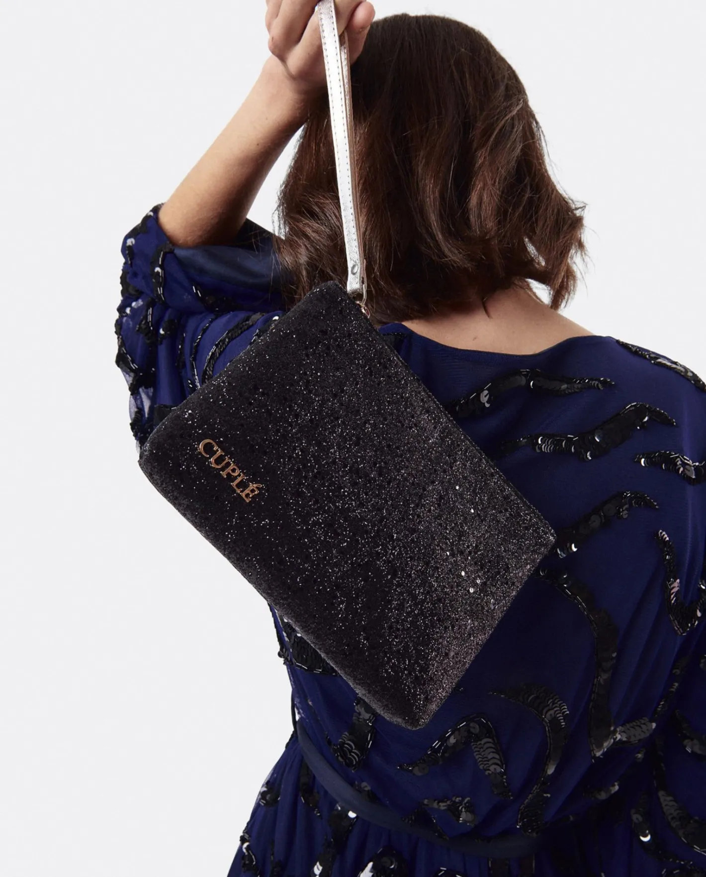 Cuplé Cartera Glitter Negro^Mujer Bolsos Mano