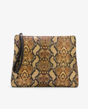 Cuplé Cartera Mano Mediana Serpiente Mostaza^Mujer Bolsos Mano