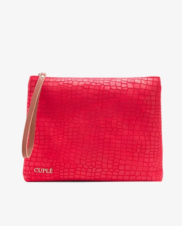 Cuplé Cartera Mano Mediana Serraje Coco Rojo^Mujer Bolsos Mano