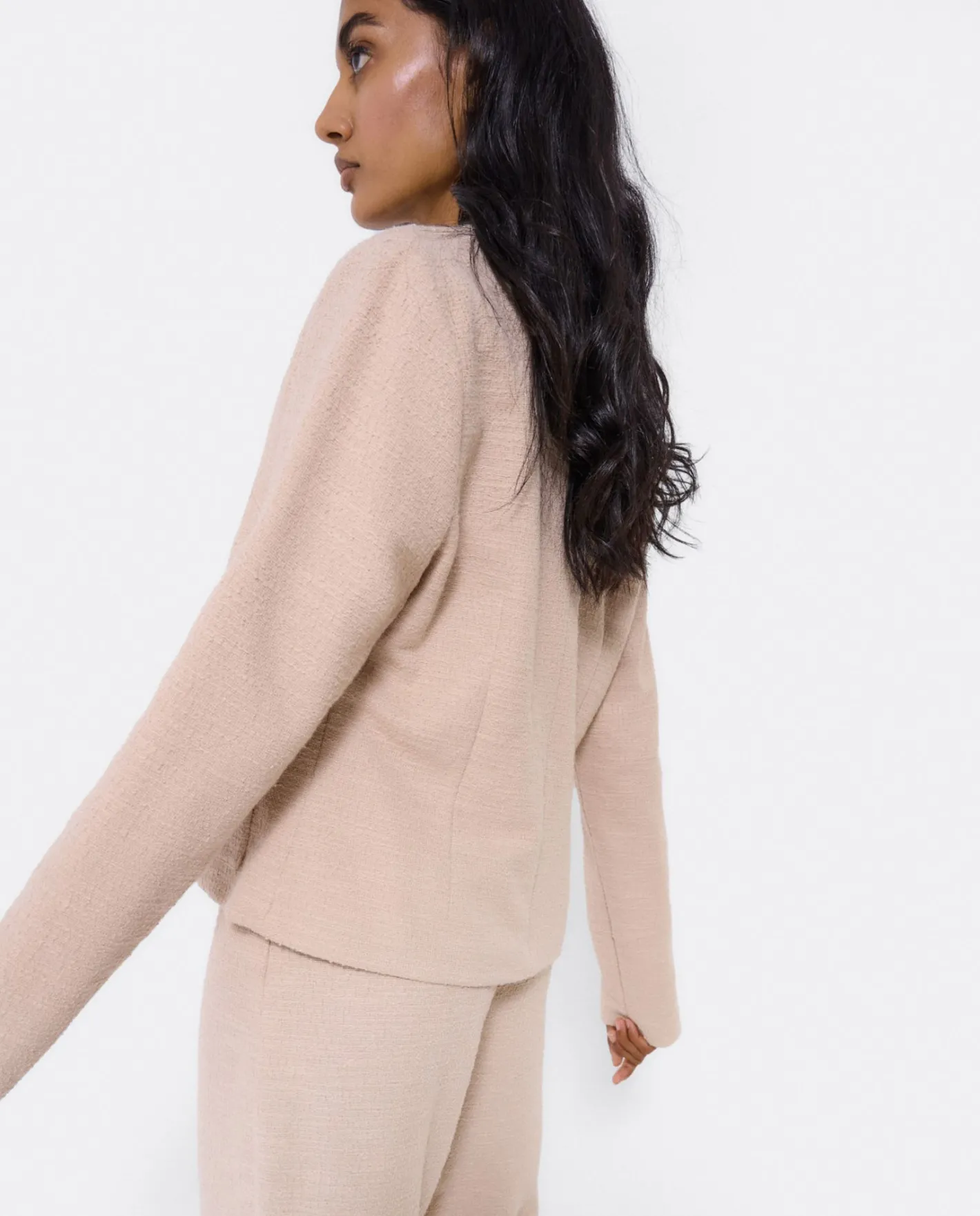 Cuplé Chaqueta Corta Tweed Beig^Mujer Chaquetas Y Abrigos