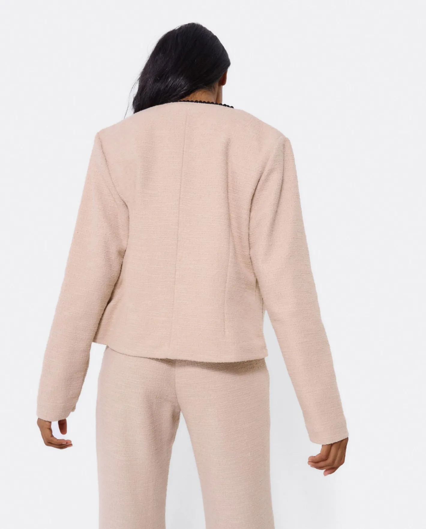 Cuplé Chaqueta Corta Tweed Beig^Mujer Chaquetas Y Abrigos