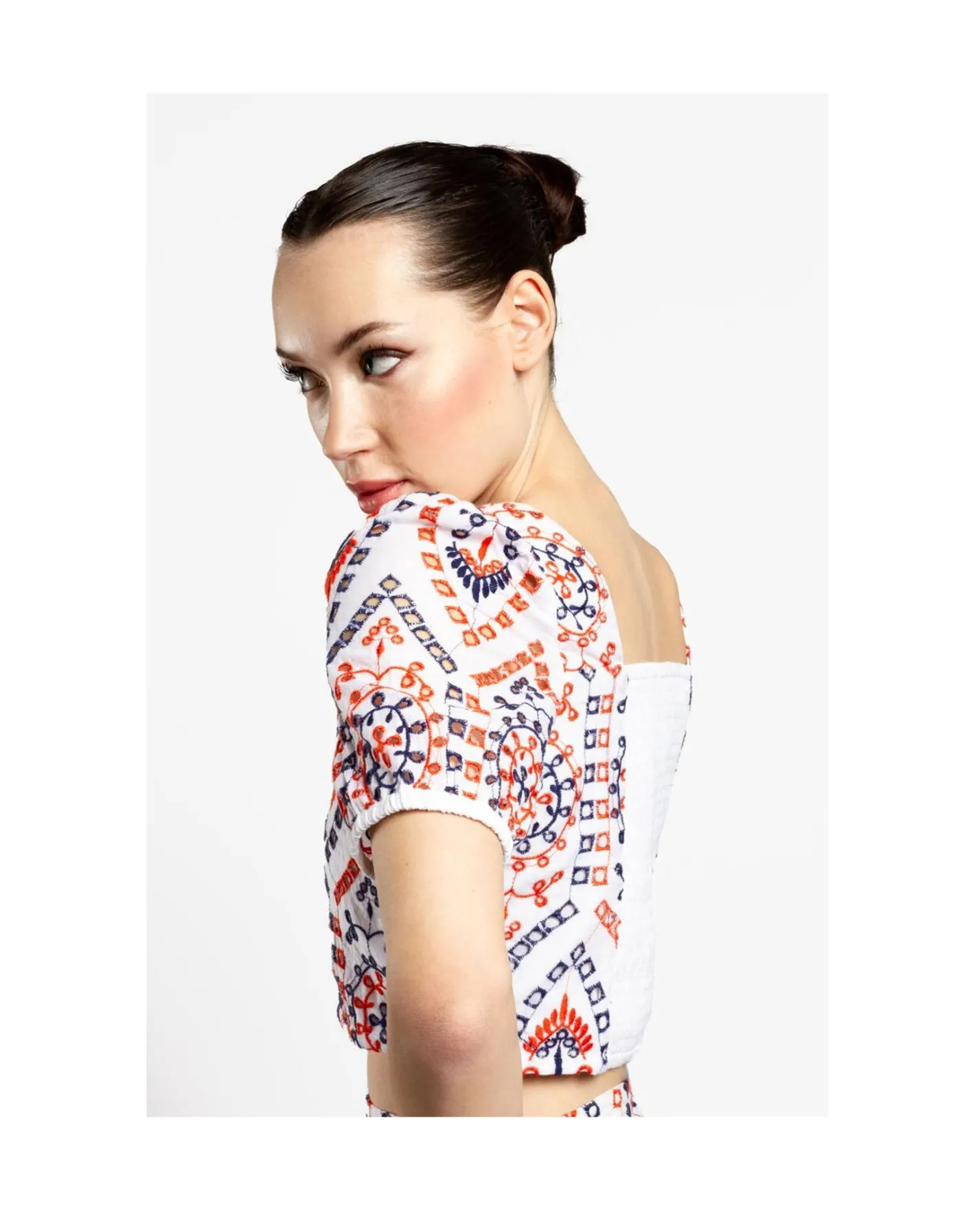 Cuplé Crop Top Manga Algodon Multicolor^Mujer Camisas Y Tops
