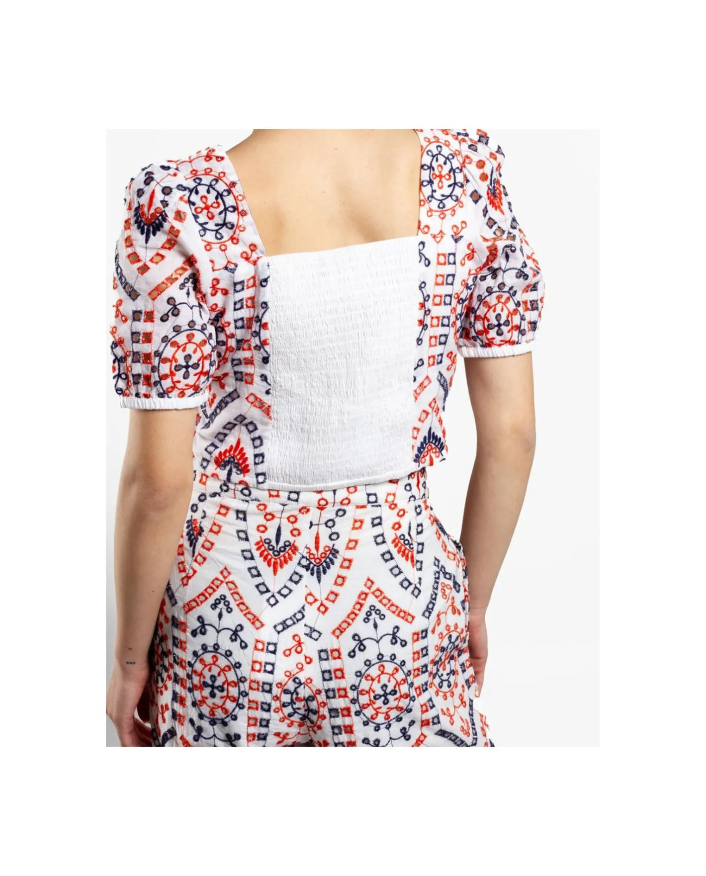 Cuplé Crop Top Manga Algodon Multicolor^Mujer Camisas Y Tops