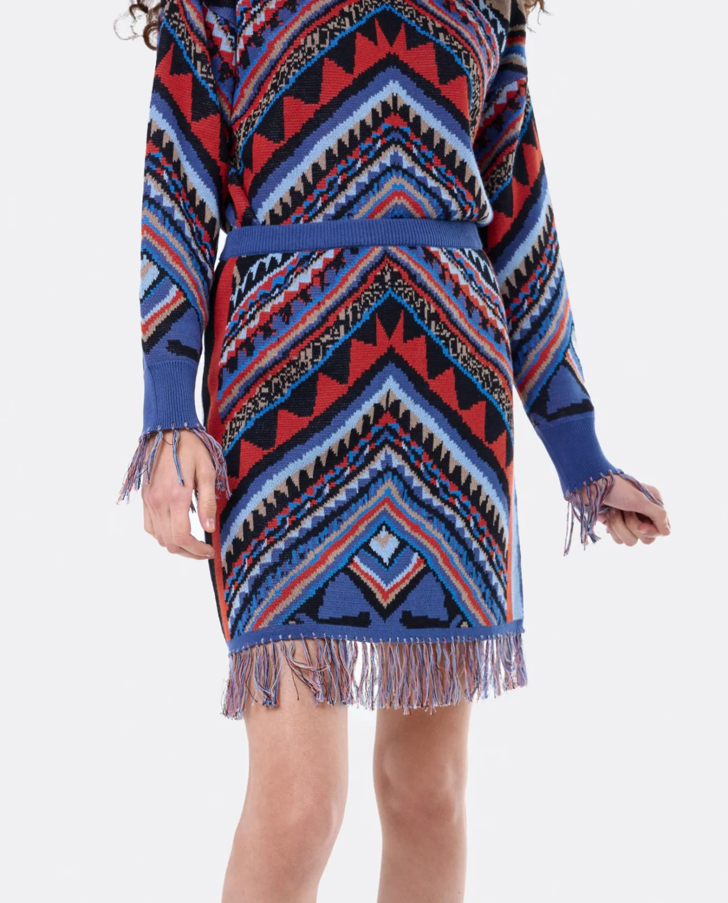 Cuplé Falda Etnica Punto Tricot Multicolor^Mujer Faldas