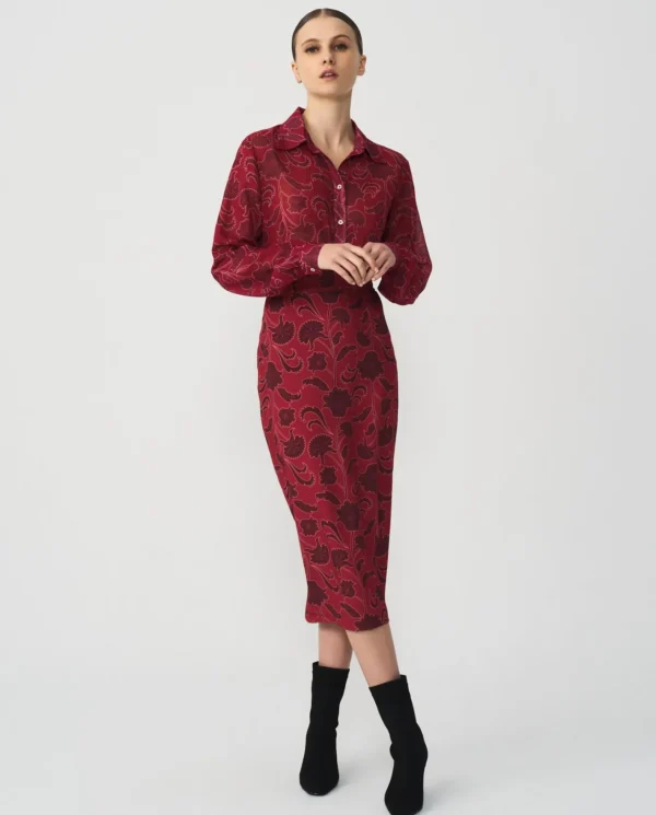 Cuplé Falda Tubo Largo Midi Sedin Estampado Flor Cool^Mujer Faldas
