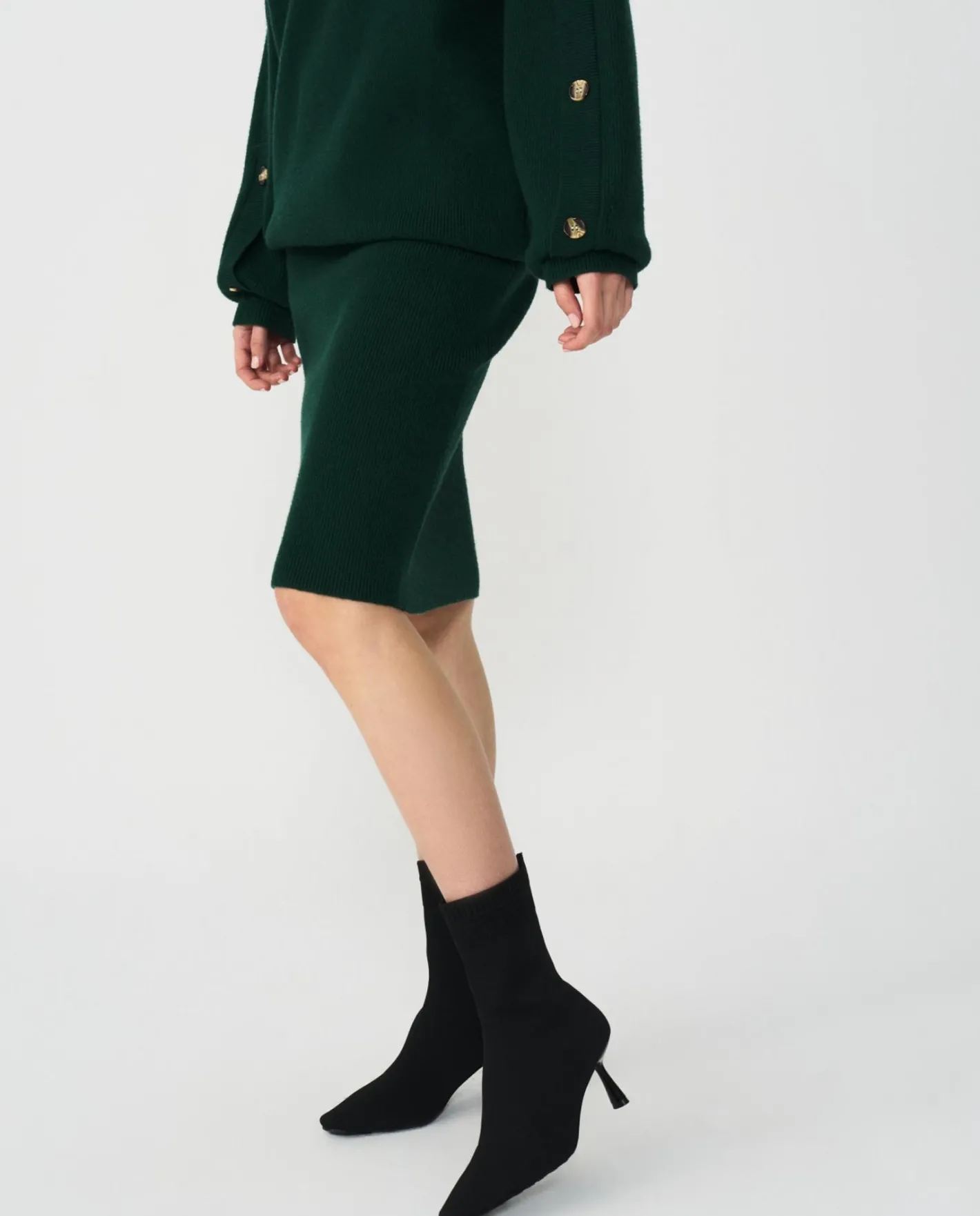 Cuplé Falda Tubo Punto Verde^Mujer Faldas