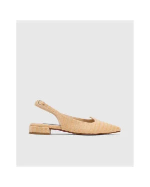 Cuplé Francesita Canos Rafia Beig^Mujer Zapatos Planos