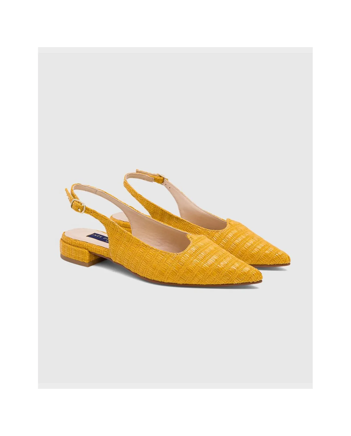 Cuplé Francesita Canos Rafia Mostaza^Mujer Zapatos Planos