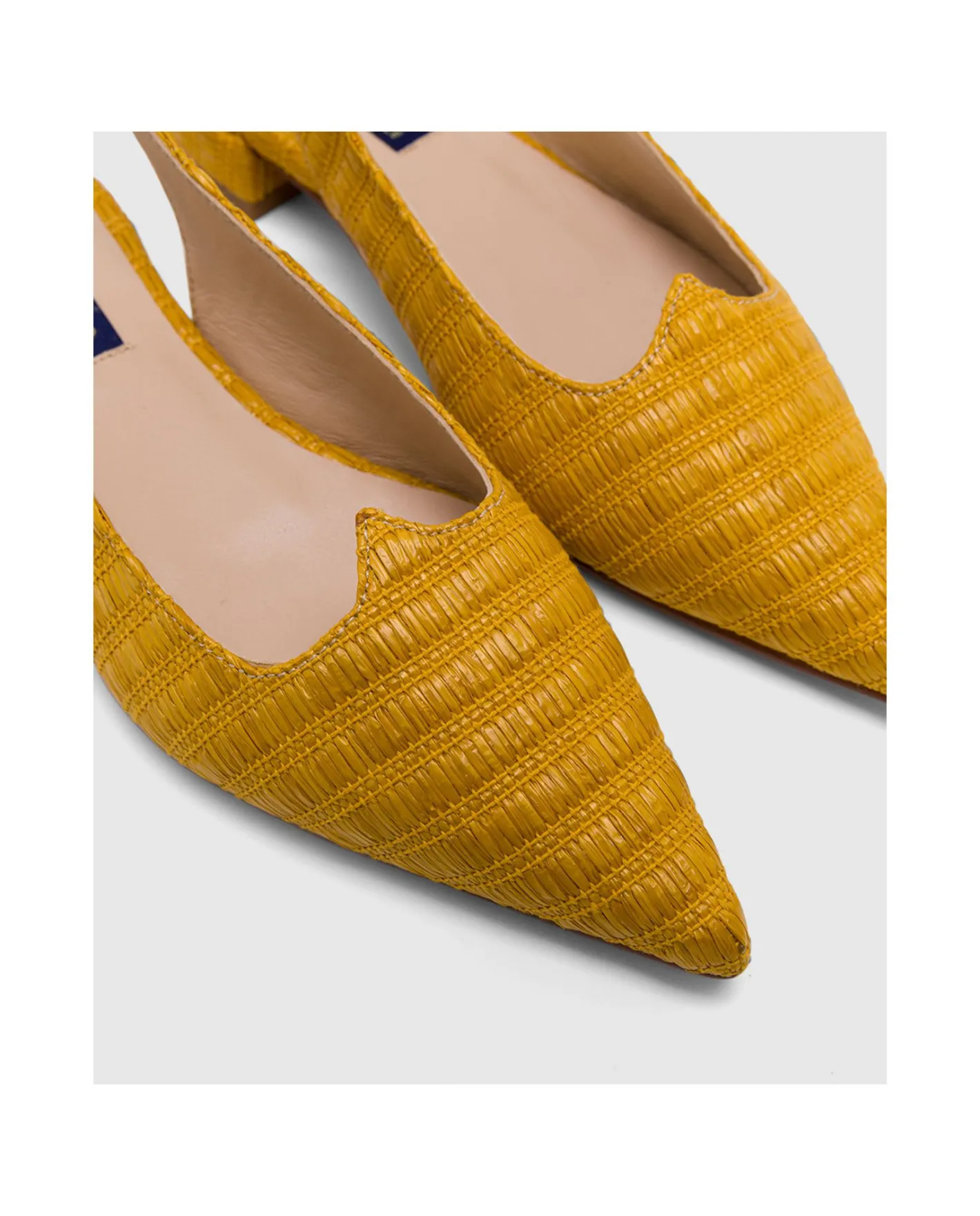 Cuplé Francesita Canos Rafia Mostaza^Mujer Zapatos Planos