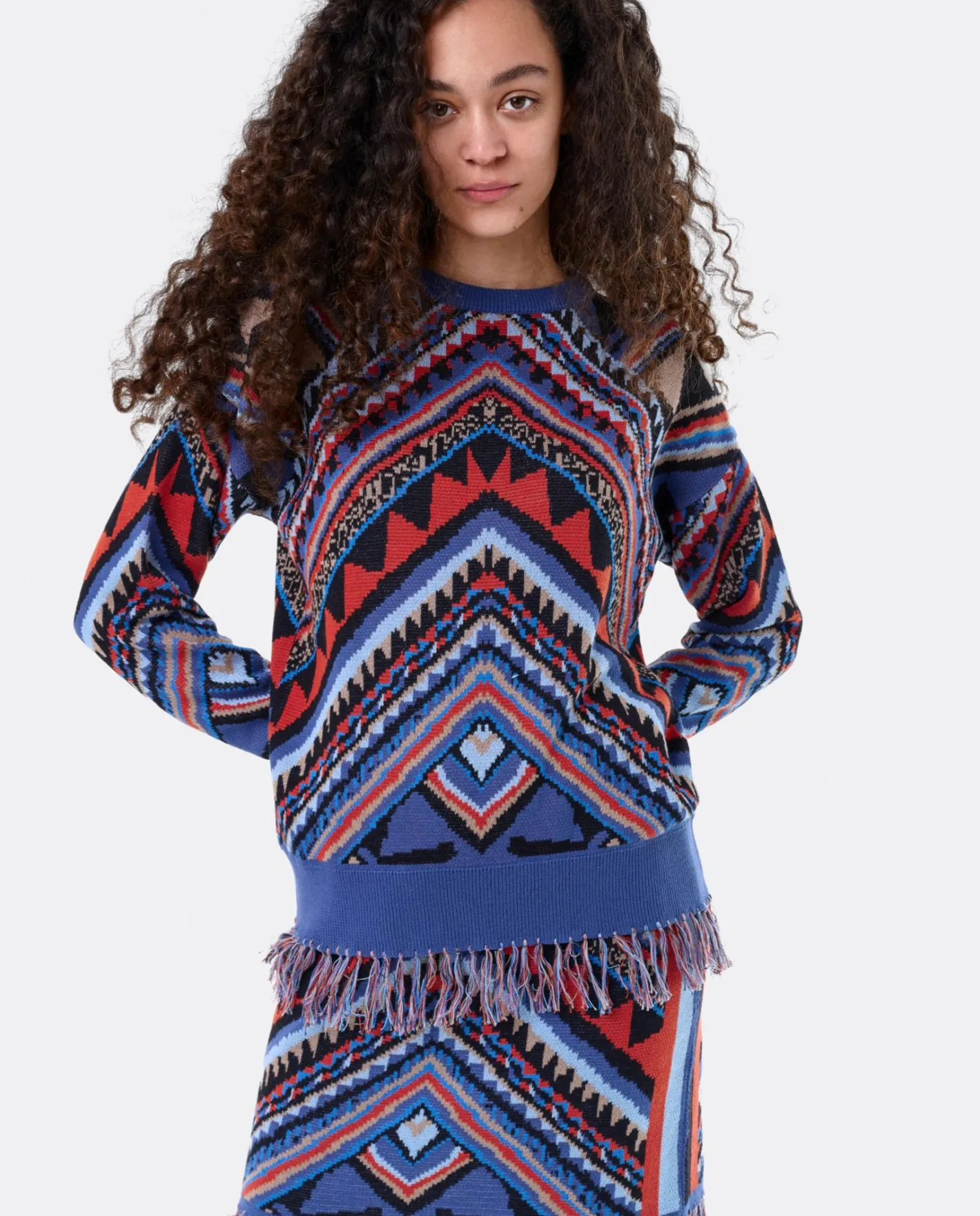 Cuplé Jersey Etnico Flecos Punto Tricot Multicolor^Mujer Sudaderas Y Jerseis