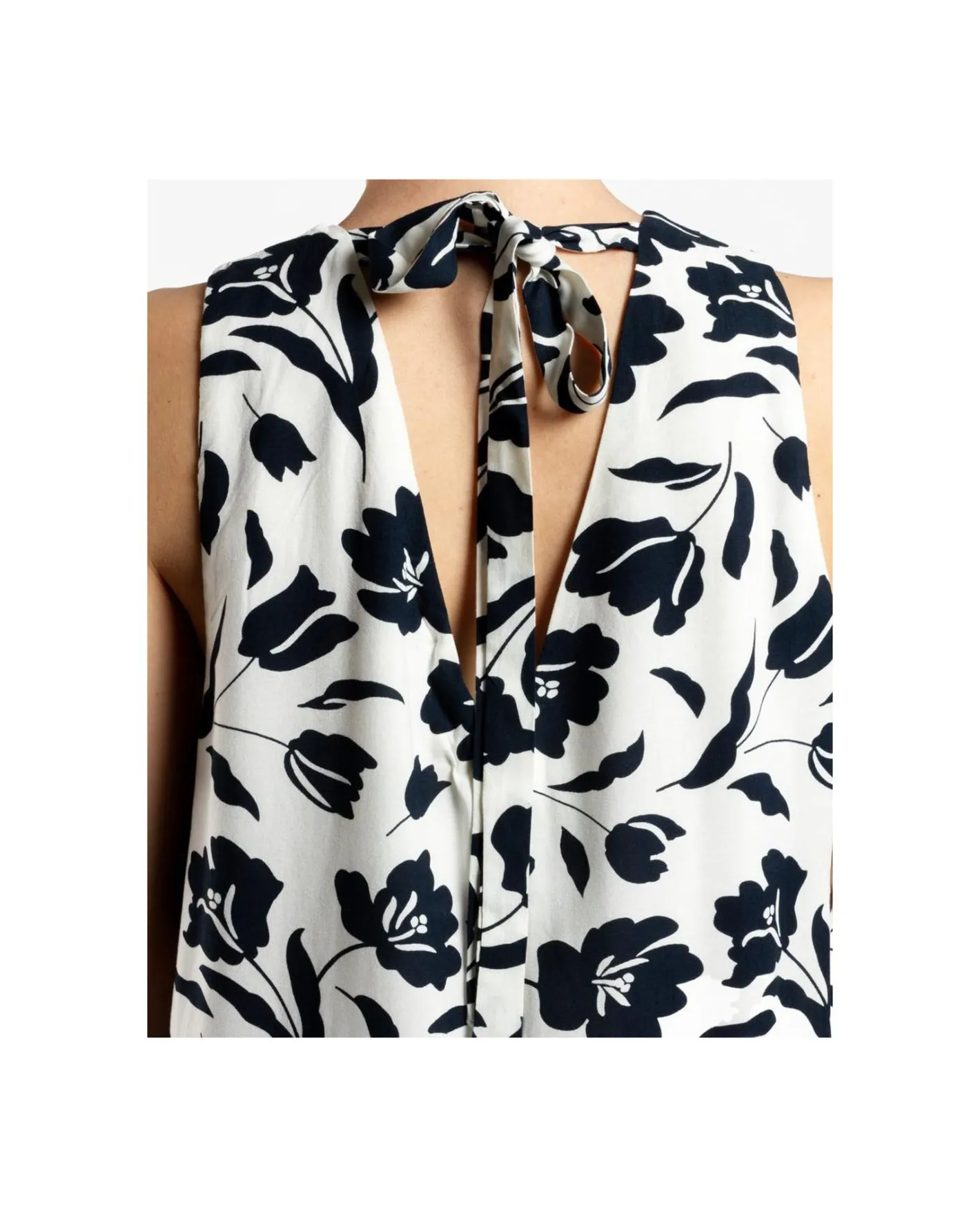 Cuplé Mini Vestido Escote Pliegues Viscosa Estampado Flo^Mujer Vestidos