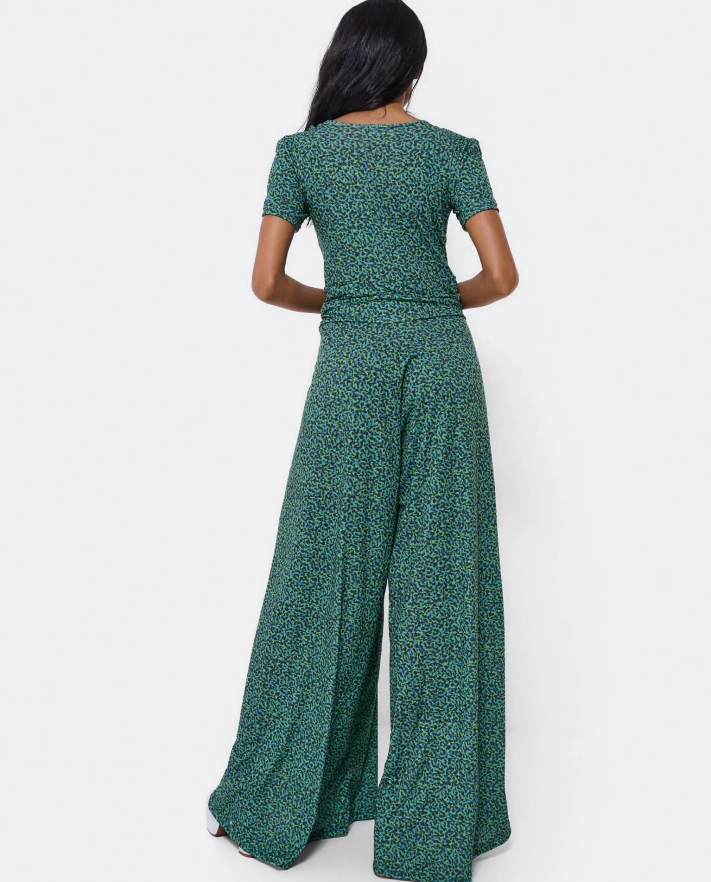 Cuplé Mono Nudo Punto Leopardo Verde^Mujer Monos