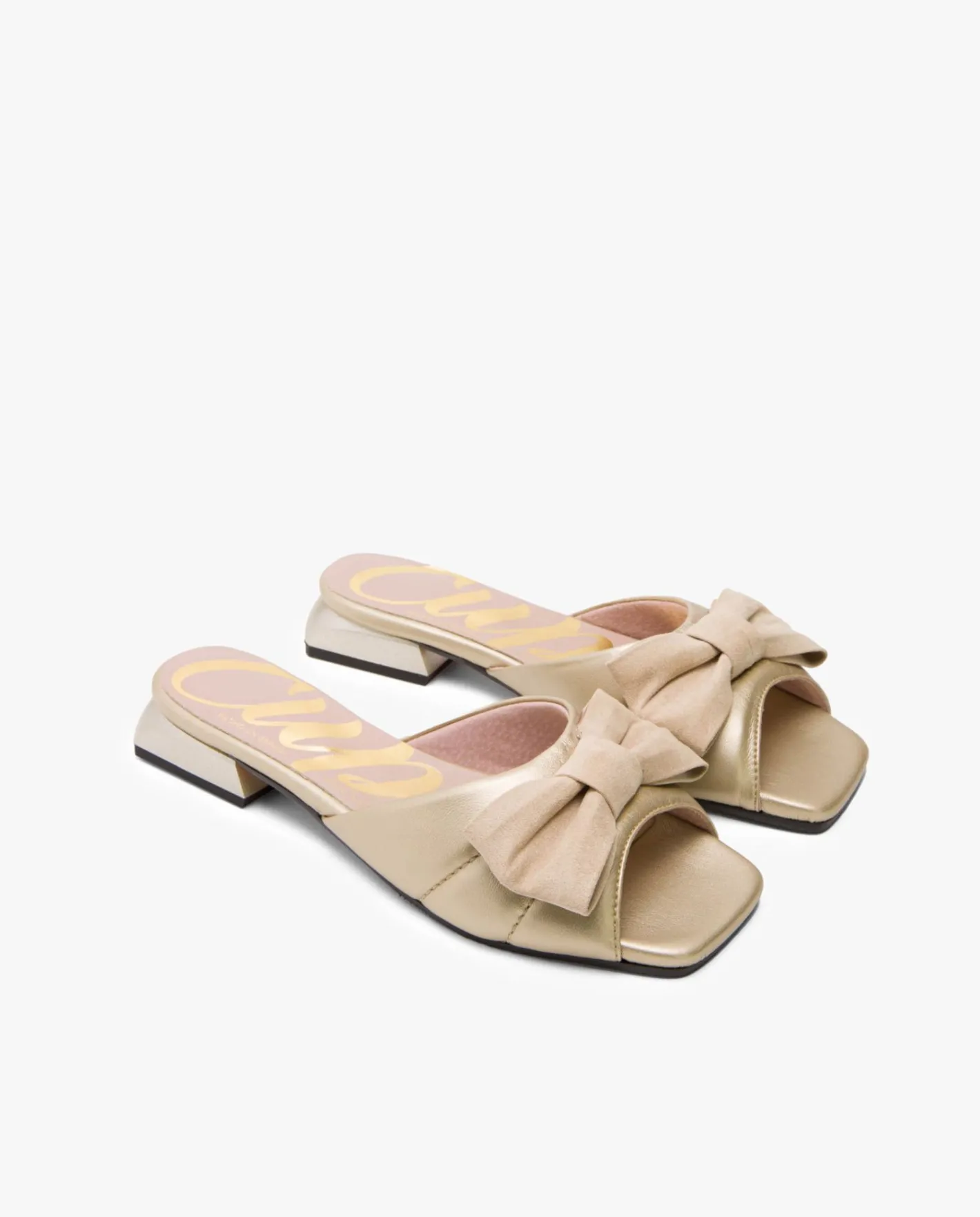 Cuplé Pala Acolchada Ultrasuede Platino^Mujer Sandalias Planas