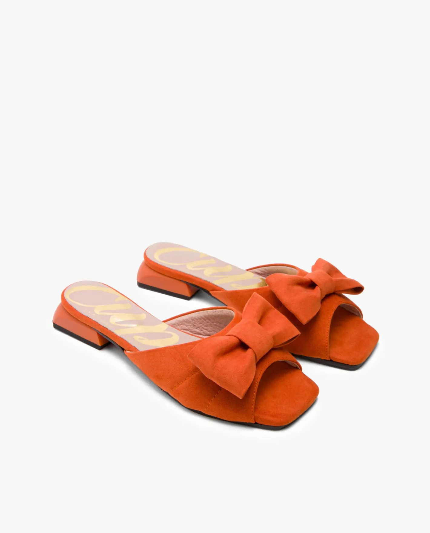 Cuplé Pala Acolchada Ultrasuede Naranja^Mujer Sandalias Planas